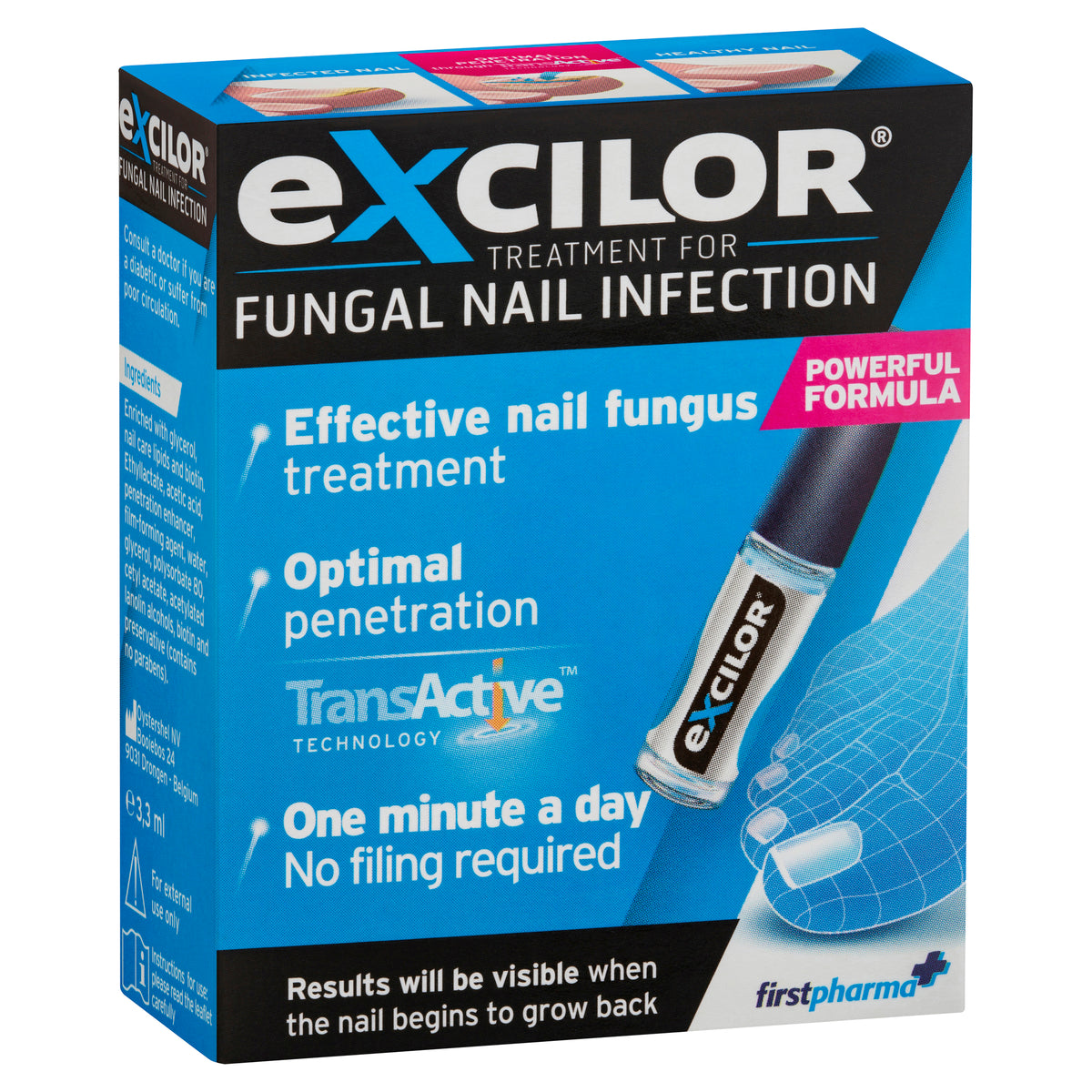 Excilor Nail Fungus Treatment Solution & Brush 3.3ml - Cutprice Online