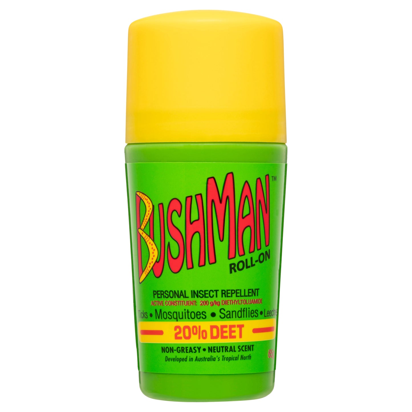 Bushman's Roll-on Personal Insect Repellent 20% Deet 65g - Cutprice Online