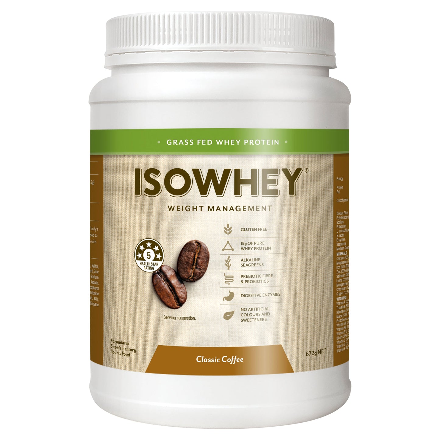 IsoWhey Weight Management Complete Classic Coffee 672g - Cutprice Online