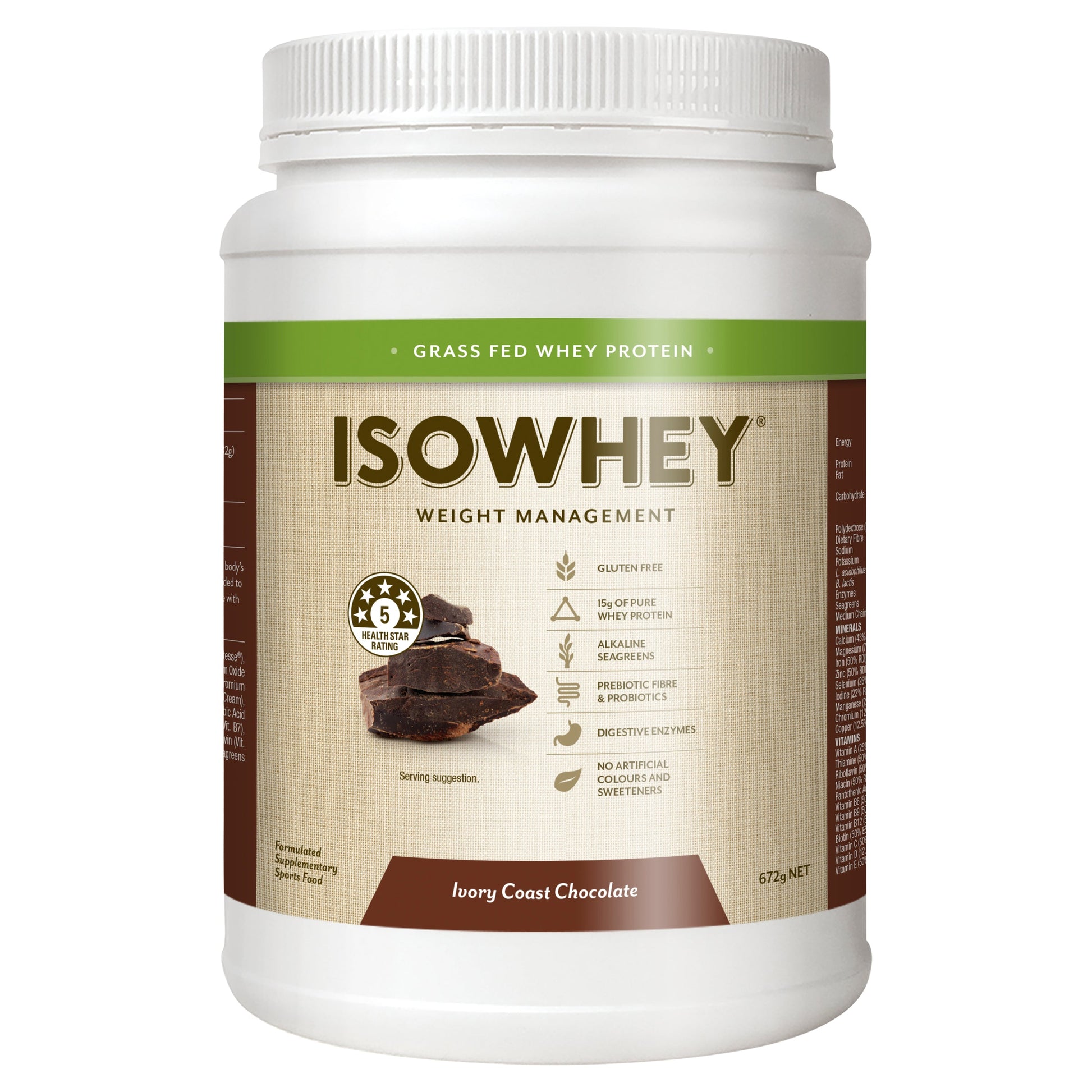 IsoWhey Complete Ivory Coast Chocolate 672g - Cutprice Online