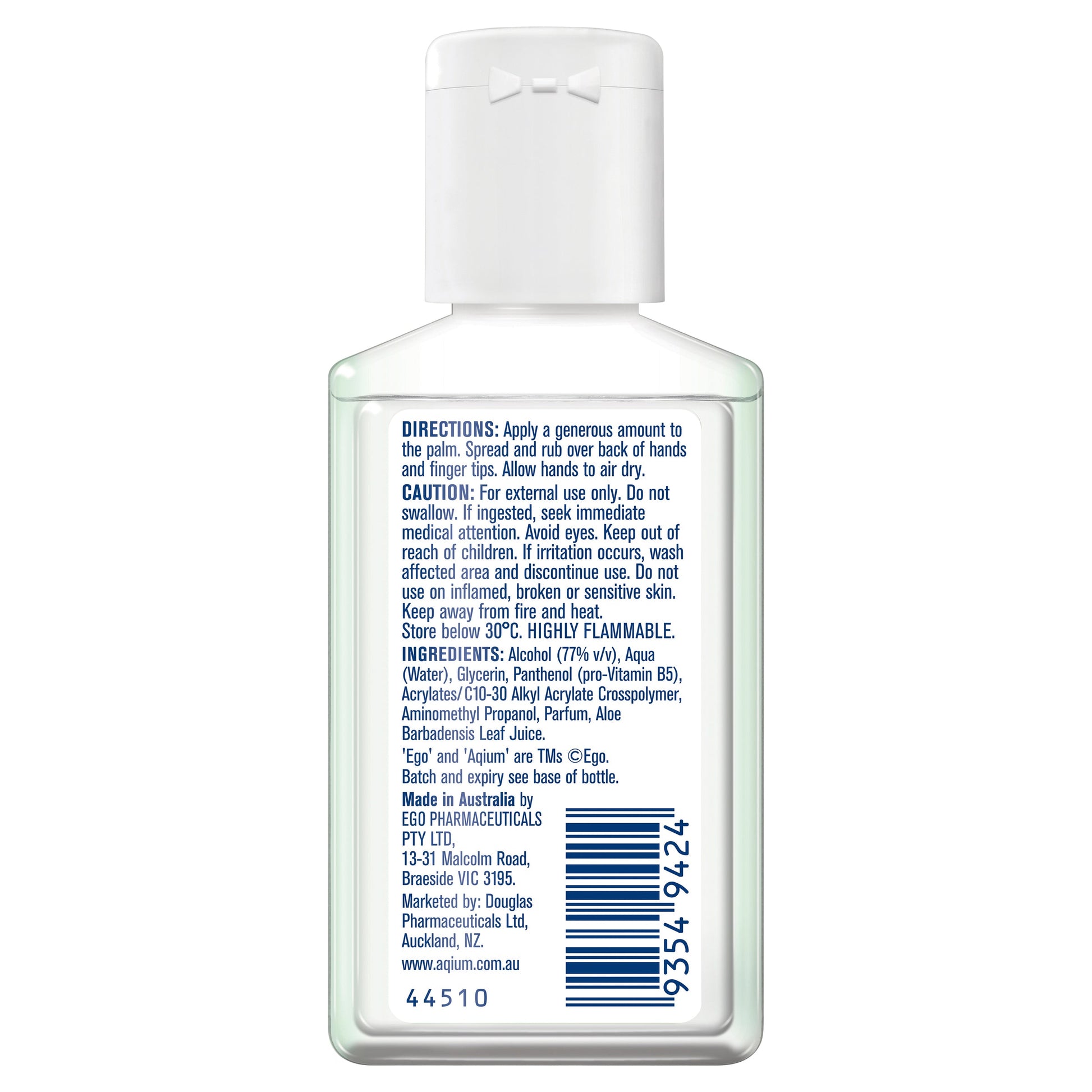 EGO AQIUM A/VERA HAND SANITIZER 60ML - Cutprice Online
