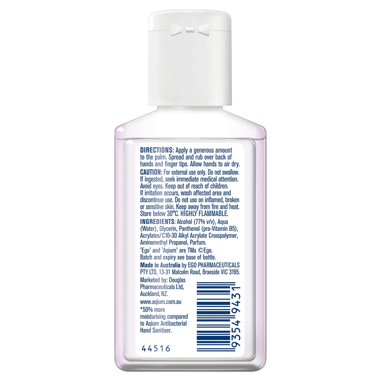 Ego Aqium Ultra Hand Sanitiser 60ml - Cutprice Online