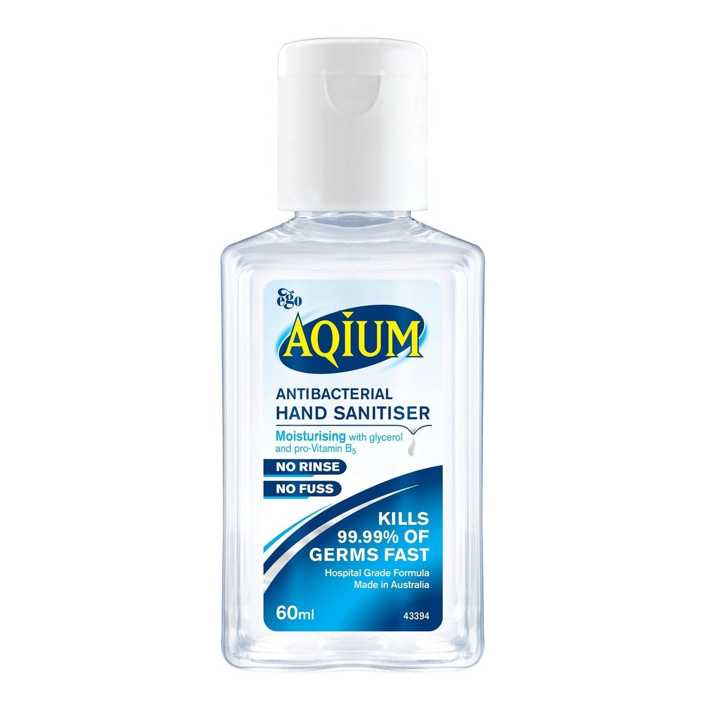 Ego Aqium Antibacterial Hand Sanitiser 60ml - Cutprice Online
