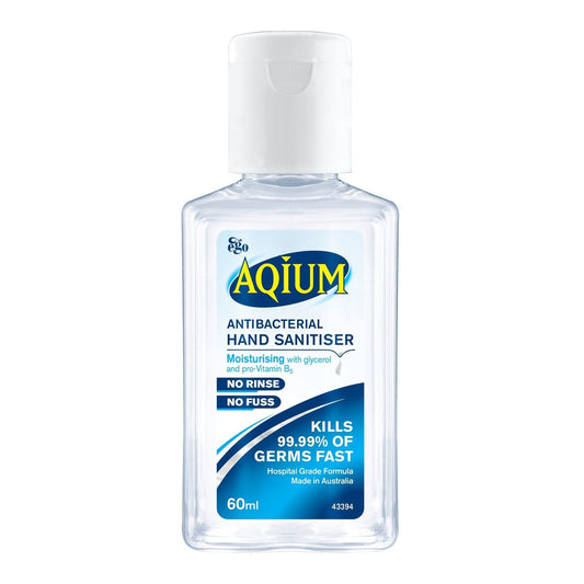 Ego Aqium Antibacterial Hand Sanitiser 60ml - Cutprice Online