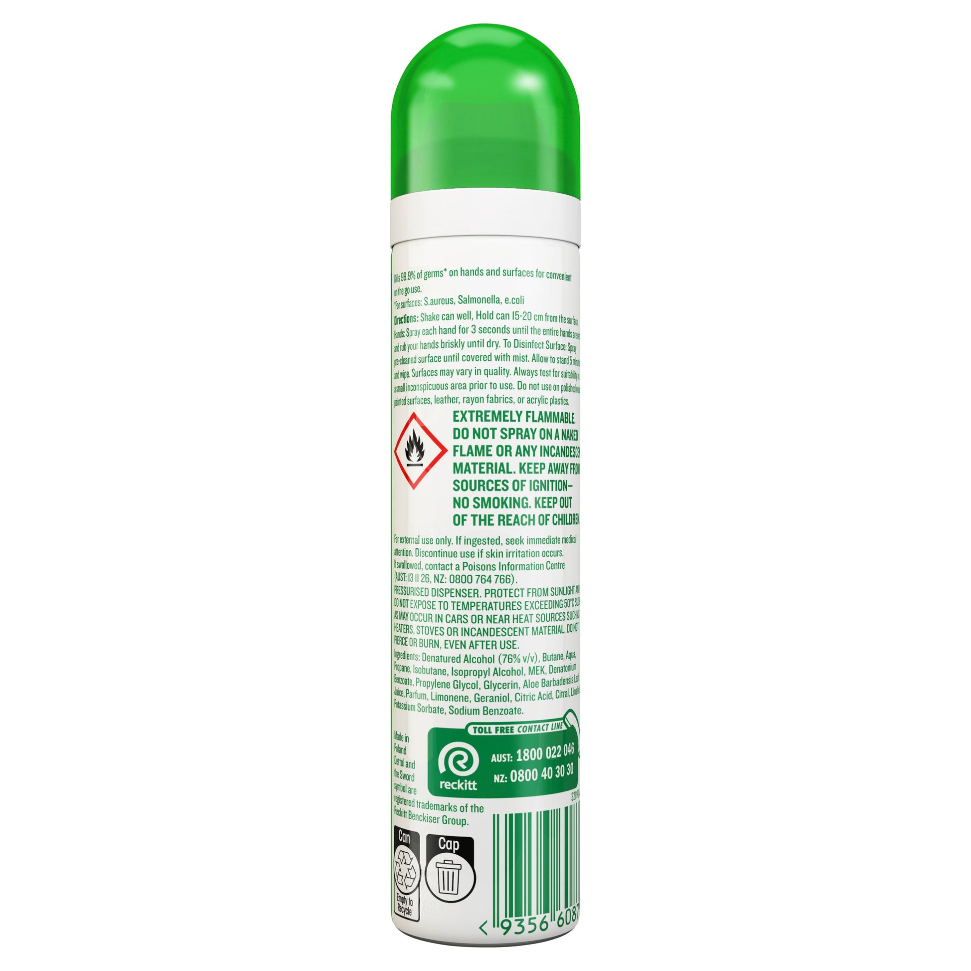 Dettol 2 In 1 Sanitizer Spray With Aloe Vera Extracts 90ml - Cutprice Online