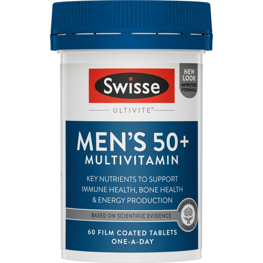 Swisse Men's Ultivite 50+ Multivitamin 60 Tablets - Cutprice Online