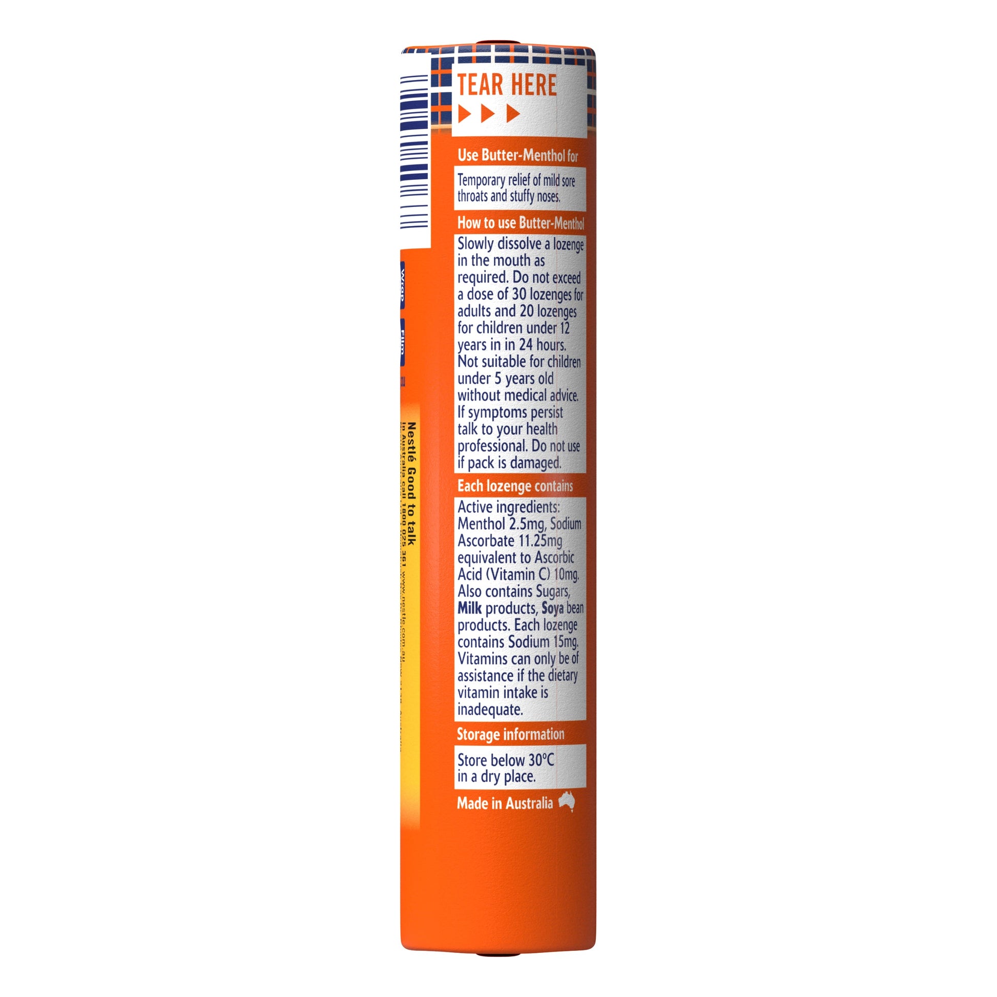 Allens Butter Menthol Liquid Centres Honey & Lemon 10 Pack - Cutprice Online
