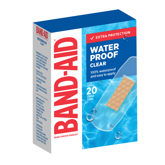 BAND-AID Waterproof Clear All One Size 20