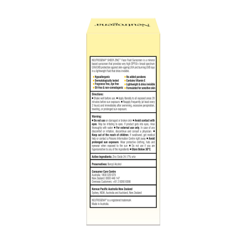 Neutrogena Sheer Zinc Fluid SPF50+ 50ml