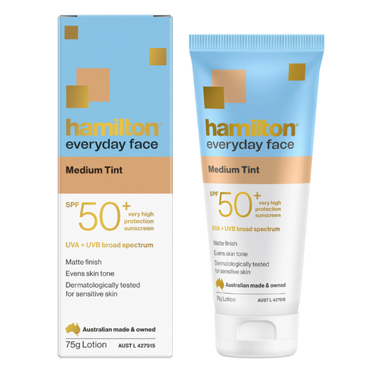 Hamilton Everyday Face Medium Tint SPF 50+ Sunscreen Lotion 75g