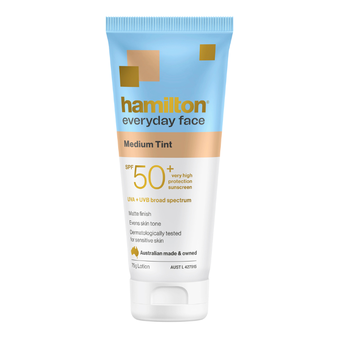 Hamilton Everyday Face Medium Tint SPF 50+ Sunscreen Lotion 75g
