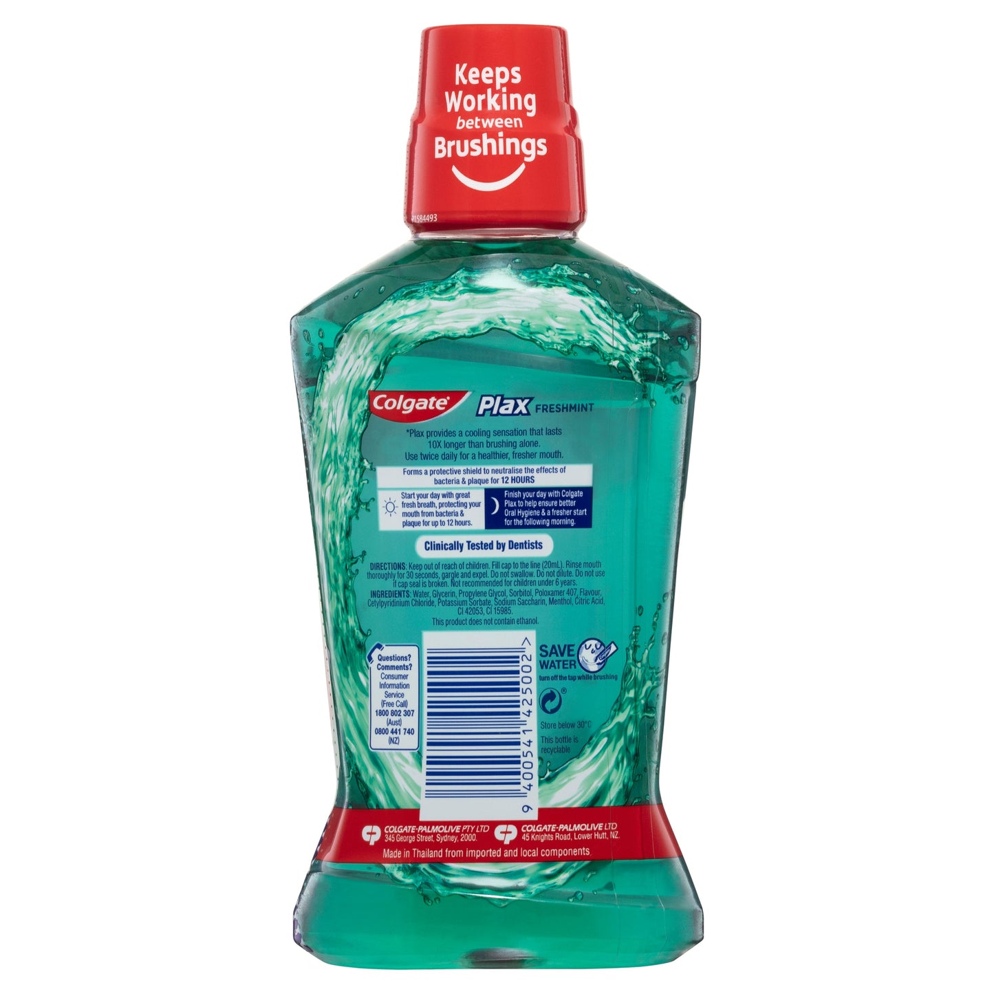 Colgate Plax Alcohol free Antibacterial Freshmint Mouthwash 500mL - Cutprice Online