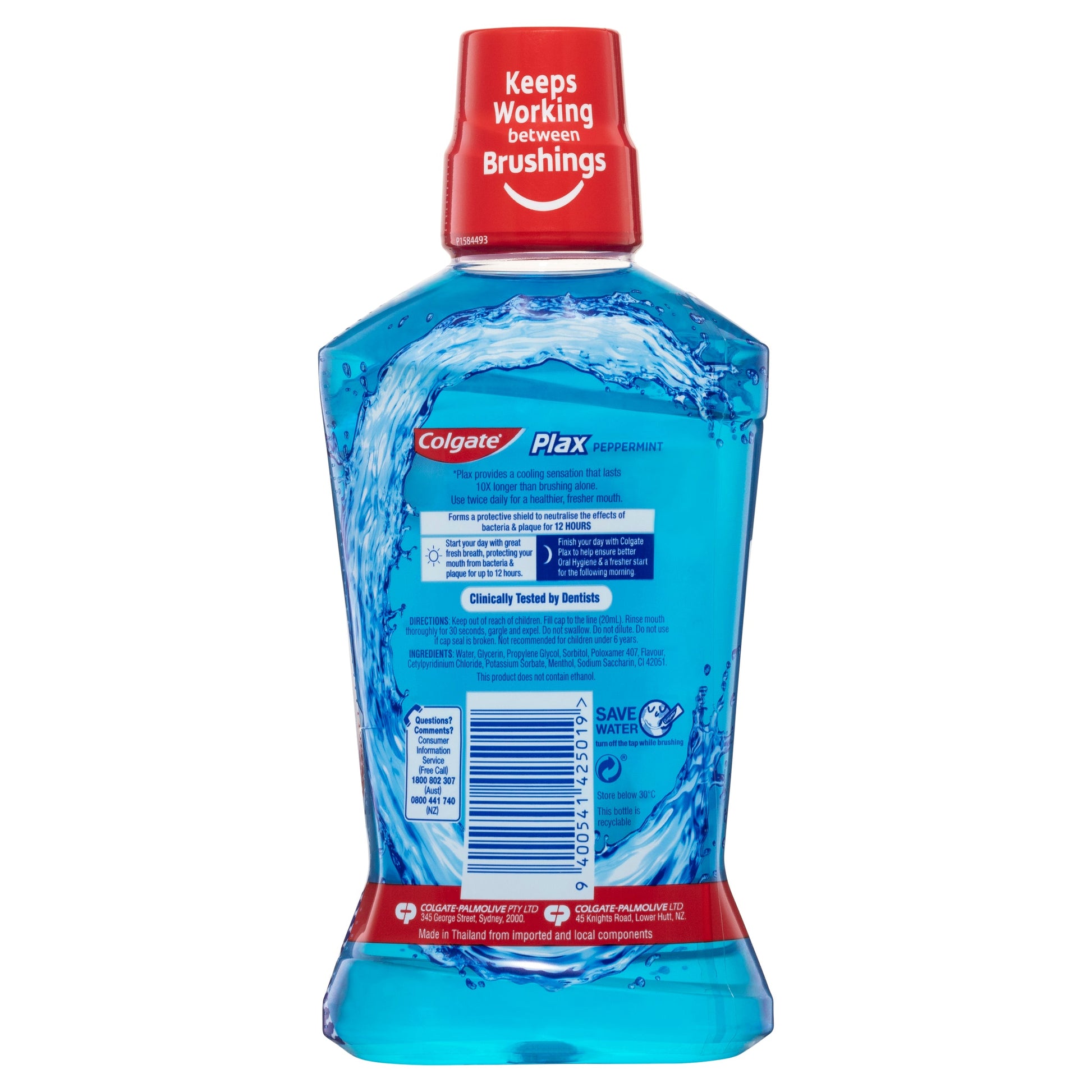 Colgate Plax Alcohol free Antibacterial Mouthwash Peppermint 500mL - Cutprice Online