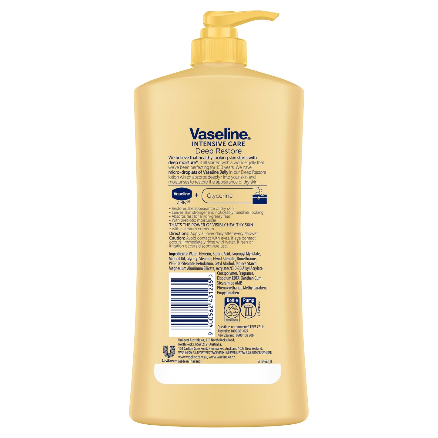 Vaseline Intensive Care Body Lotion Deep Restore 750ml - Cutprice Online