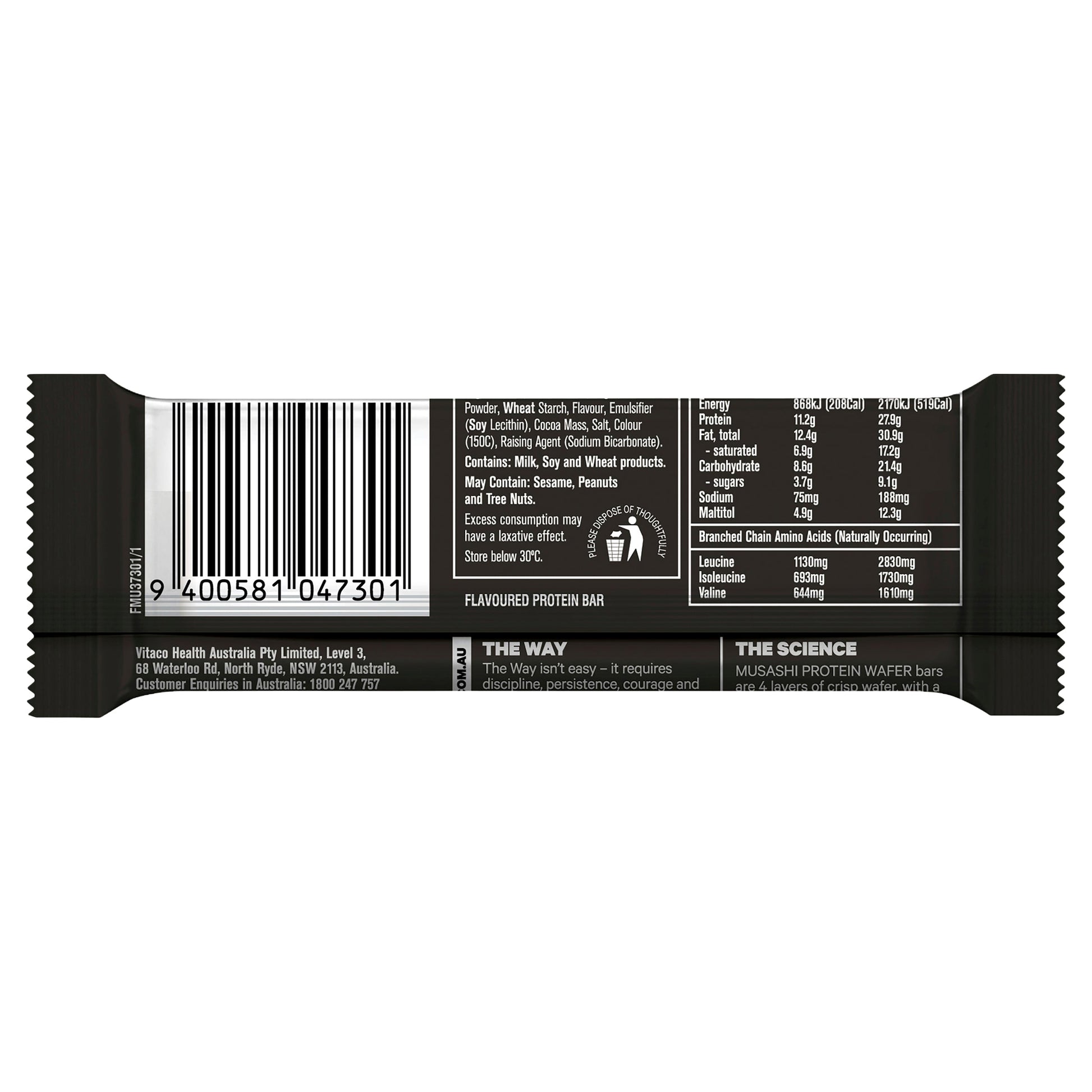 Musashi Protein Wafer Chocolate 40g 12PACK - Cutprice Online