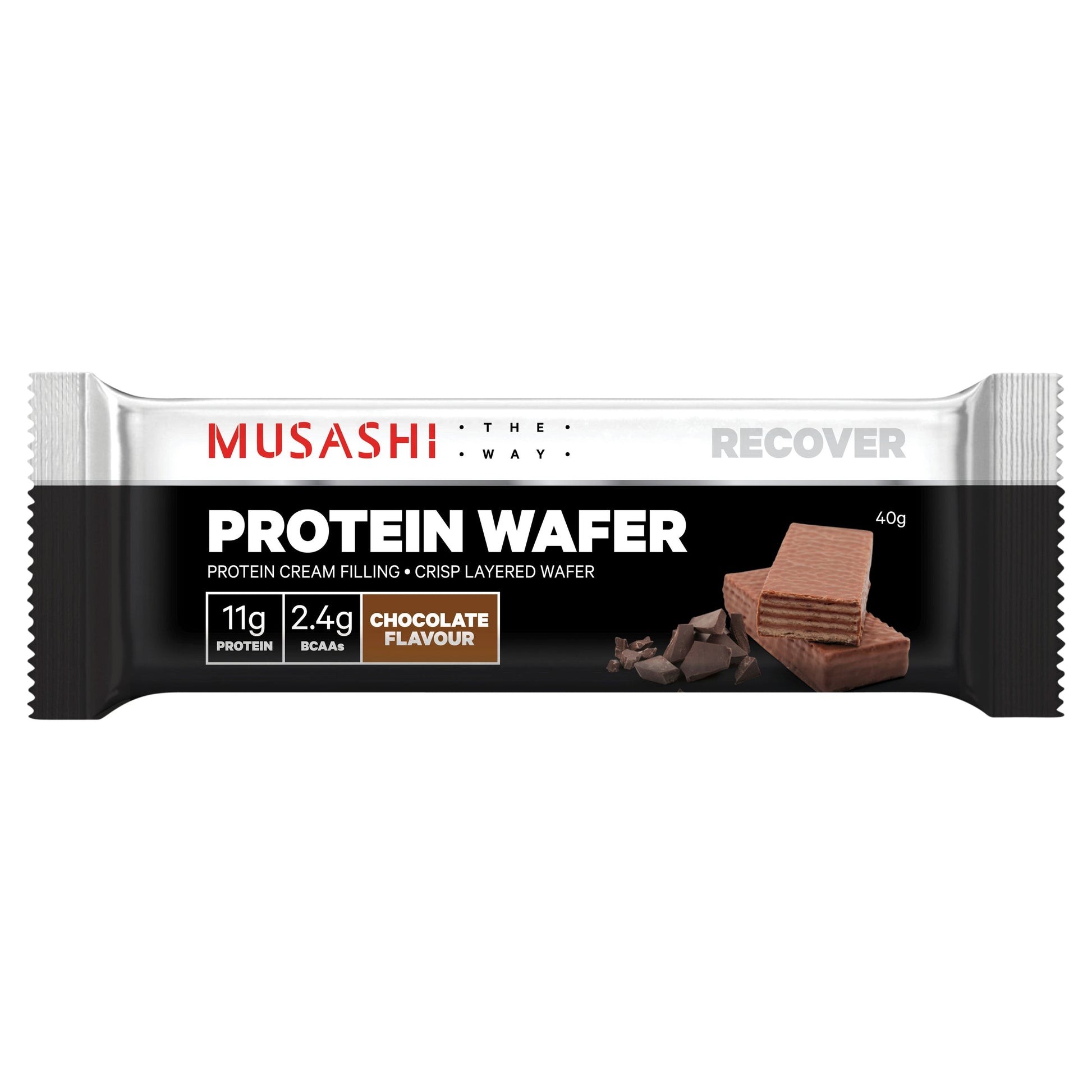 Musashi Protein Wafer Chocolate 40g 12PACK - Cutprice Online