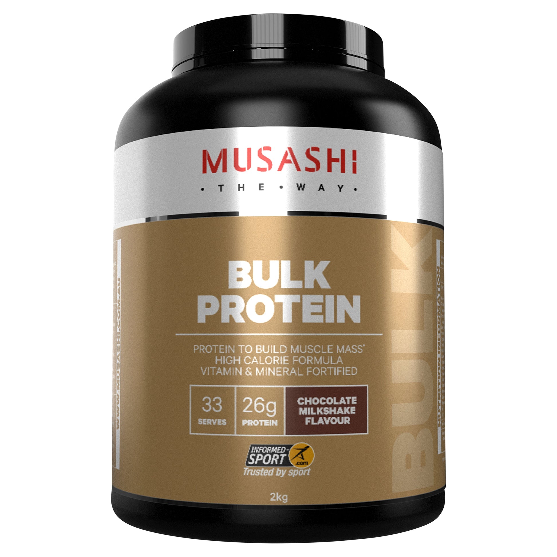 Musashi Bulk Protein Chocolate Milkshake Flavour 2kg - Cutprice Online
