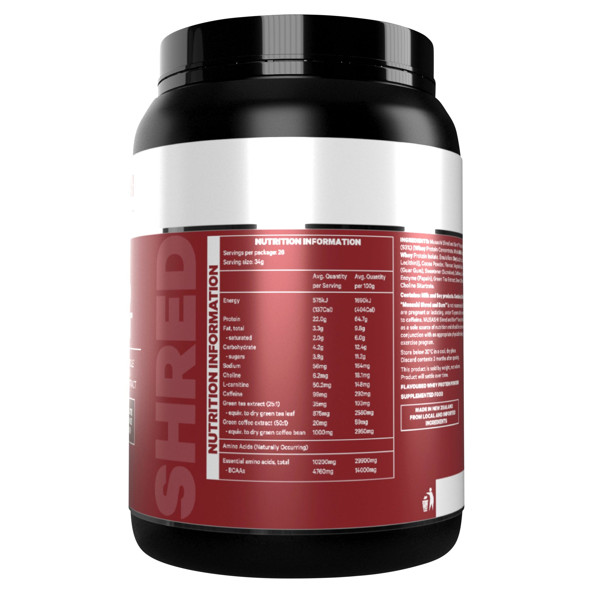 Musashi Shred And Burn Chocolate 900g - Cutprice Online