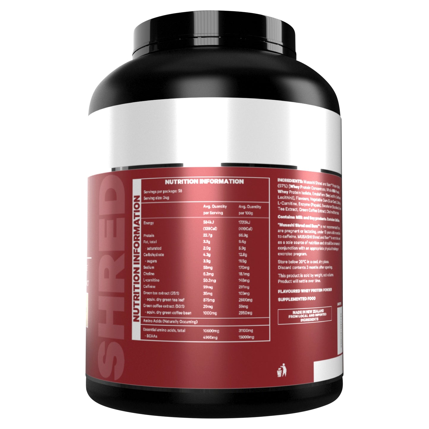 Musashi Shred & Burn Van Milkshake Powder 2kg - Cutprice Online