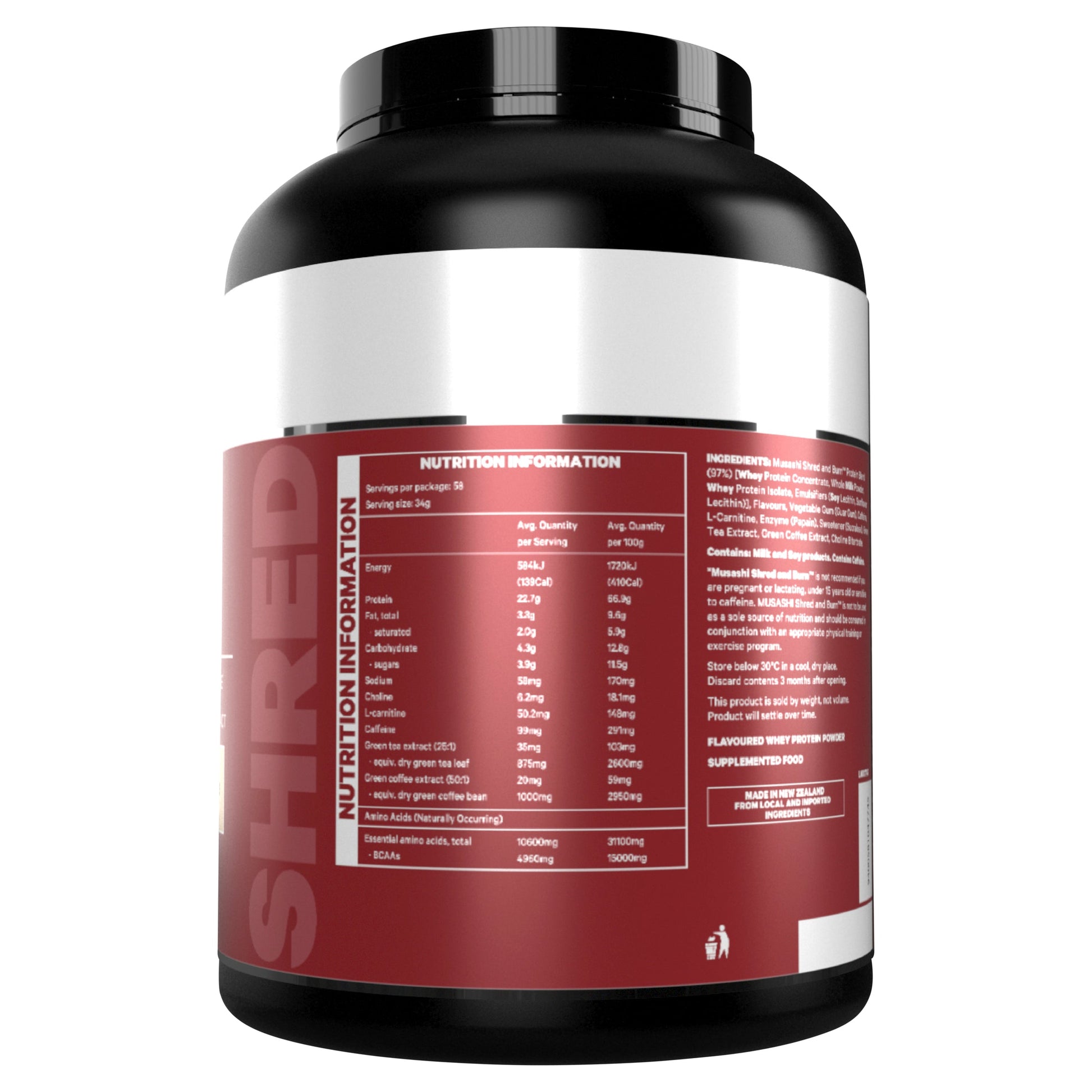 Musashi Shred & Burn Van Milkshake Powder 2kg - Cutprice Online