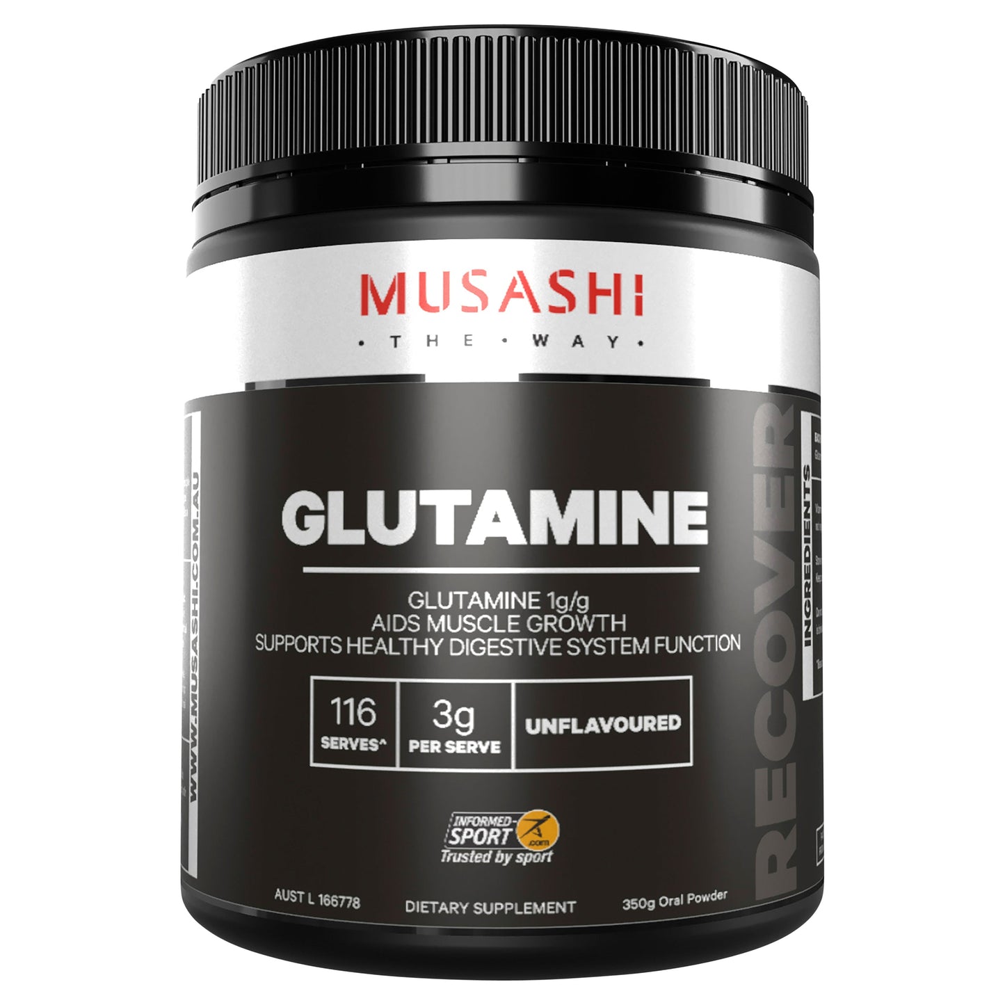 Musashi Glutamine Unflavoured 350g - Cutprice Online