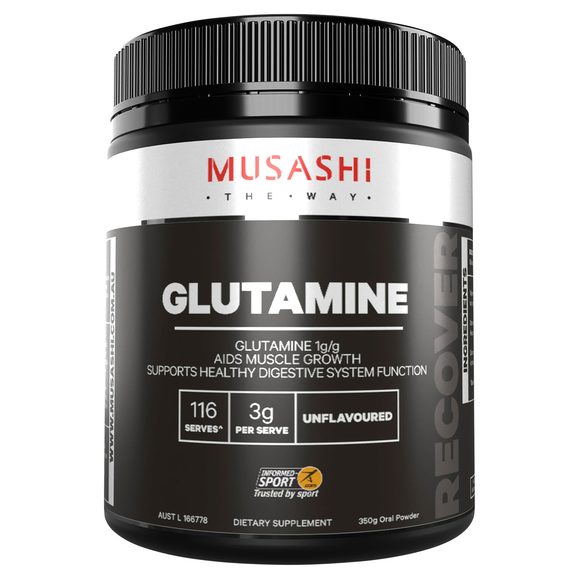 Musashi Glutamine Unflavoured 350g - Cutprice Online