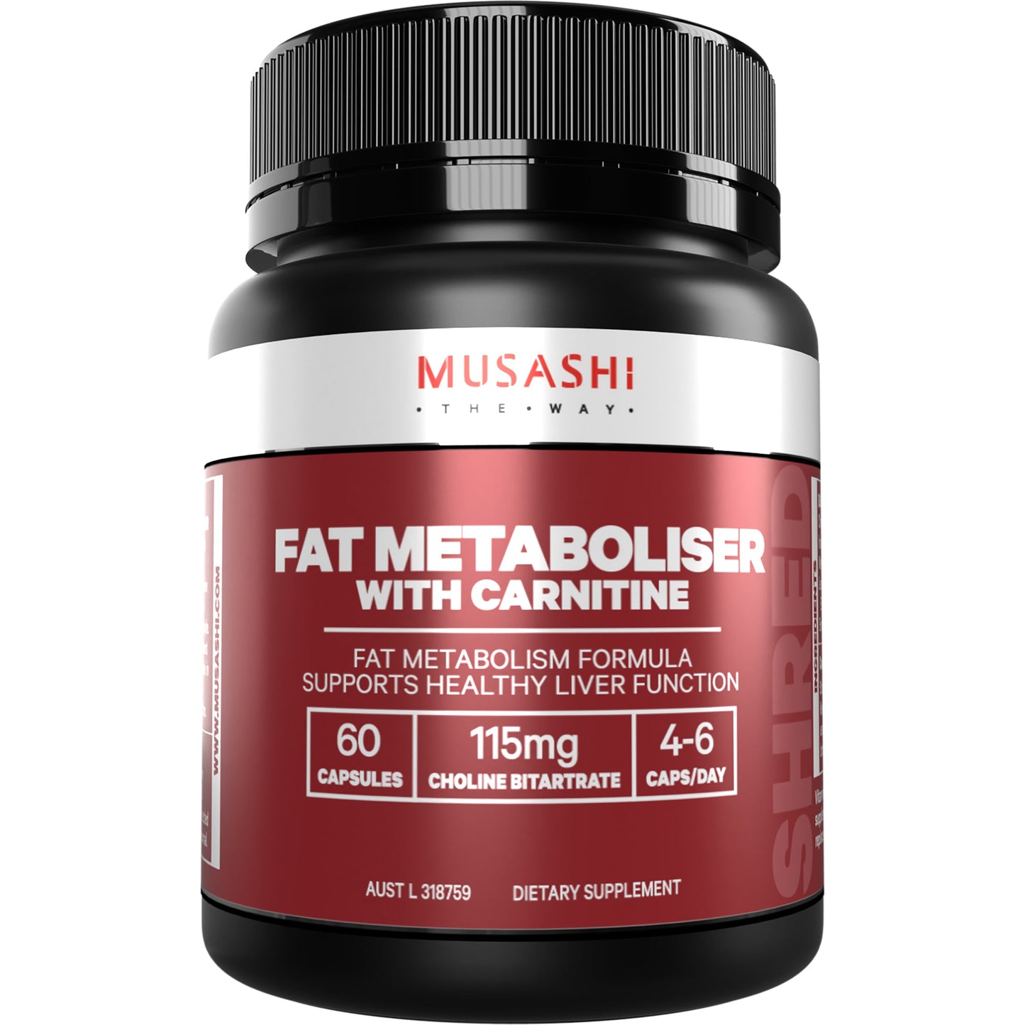 Musashi Fat Metaboliser + Carnitine 60 Capsules - Cutprice Online