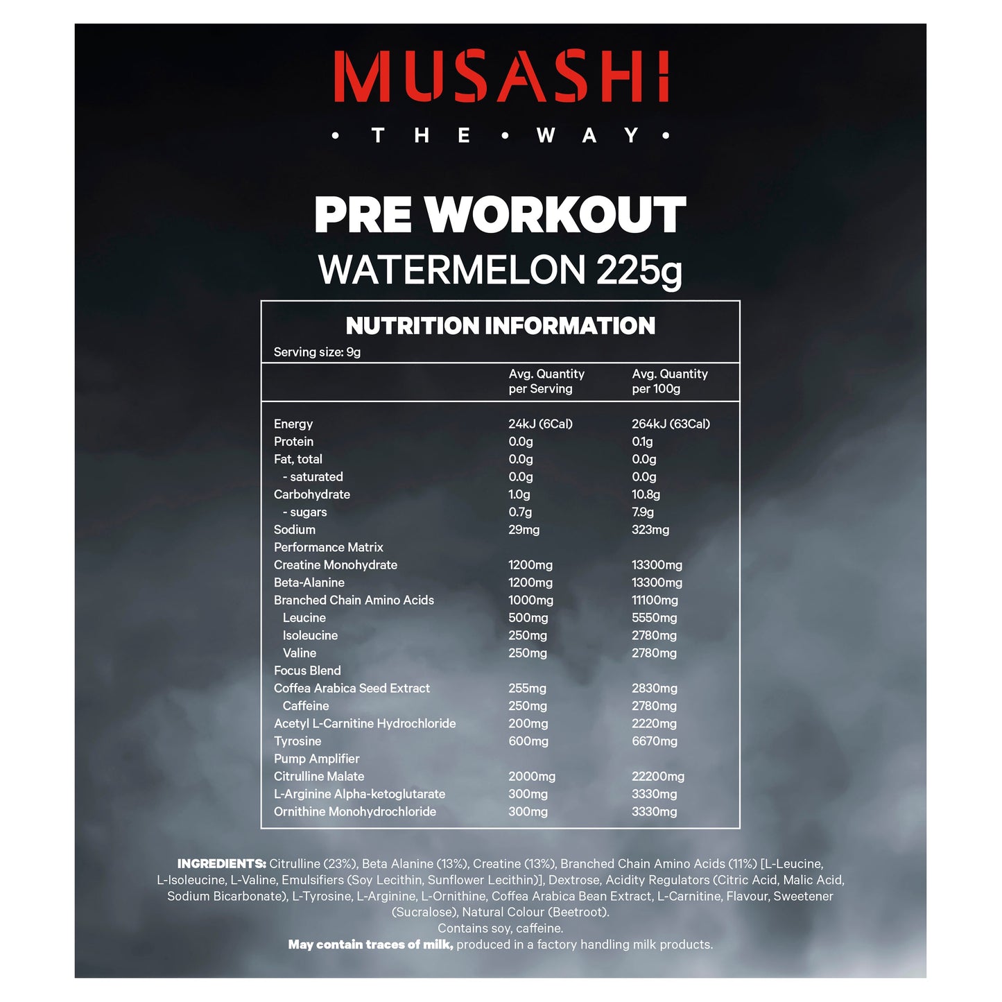 Musashi Pre Workout Watermelon 225g - Cutprice Online