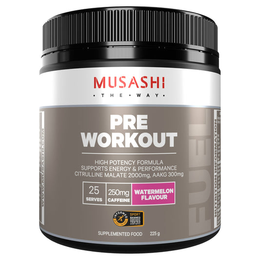 Musashi Pre Workout Watermelon 225g - Cutprice Online