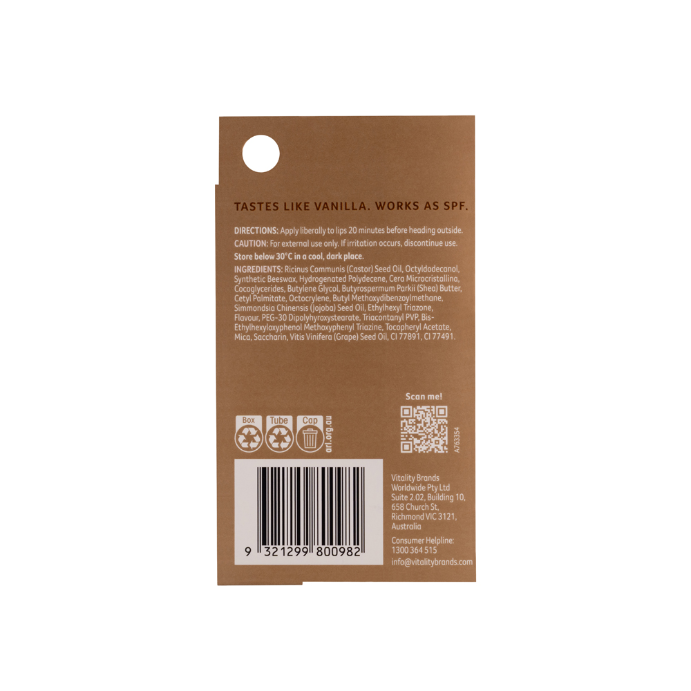 Cancer Council Lip Balm SPF50+ Vanilla Glaze 15g