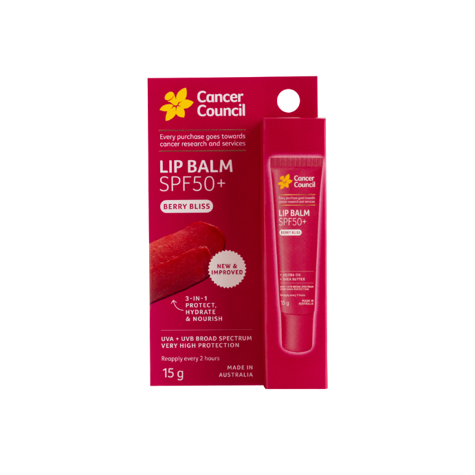Cancer Council Lip Balm SPF50+ Berry Bliss 15g