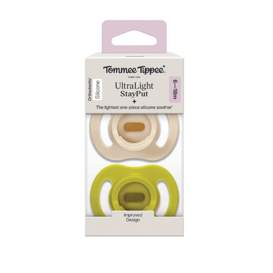 Tt Ultralight Stayput Soother 6-18m 2pk
