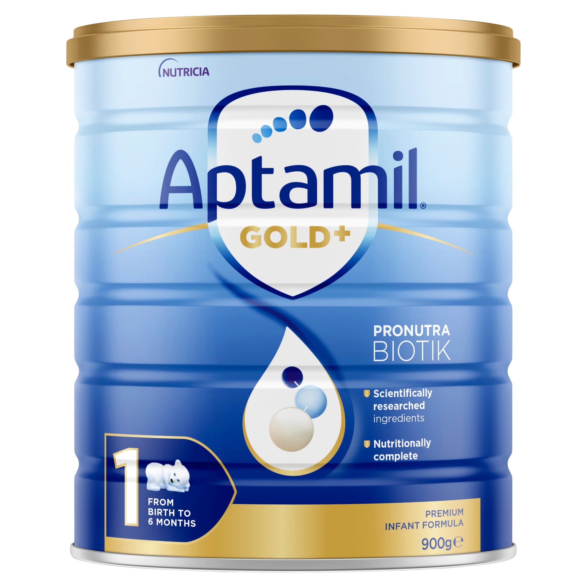 Aptamil Gold+ 1 Baby Infant Formula From Birth to 6 Months 900g - Cutprice Online