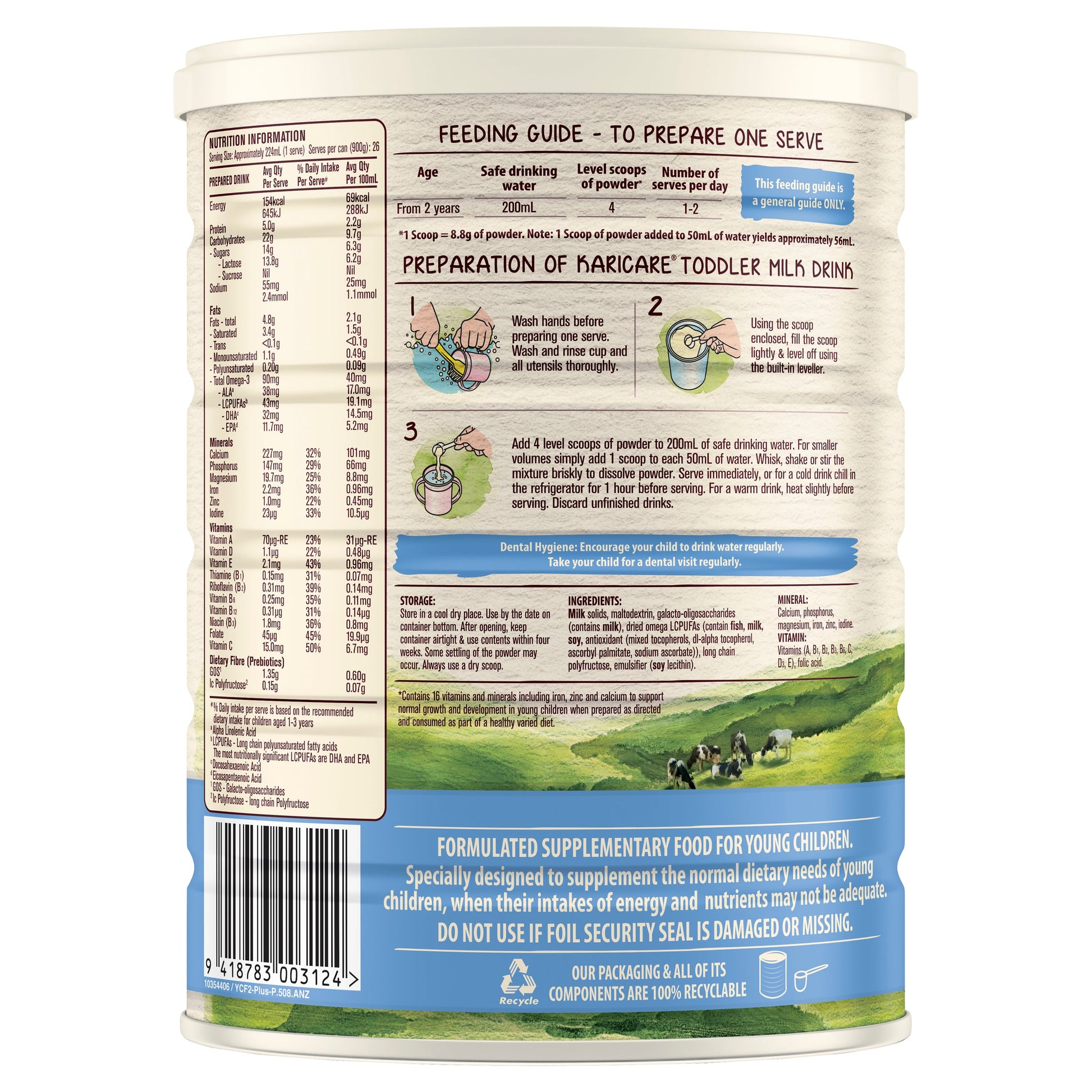 Karicare Plus 4 Toddler Formula (2 Years+) 900g - Cutprice Online