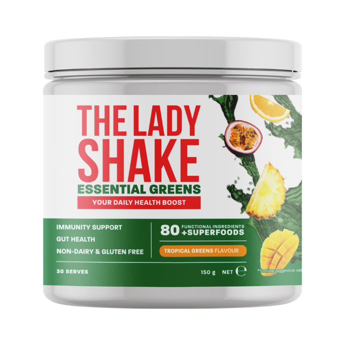 The Man Shake Essential Greens Tropical Greens Flavour 150g