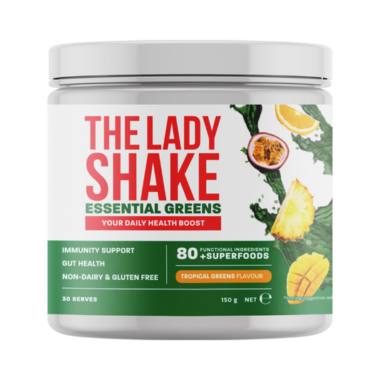 The Man Shake Essential Greens Tropical Greens Flavour 150g