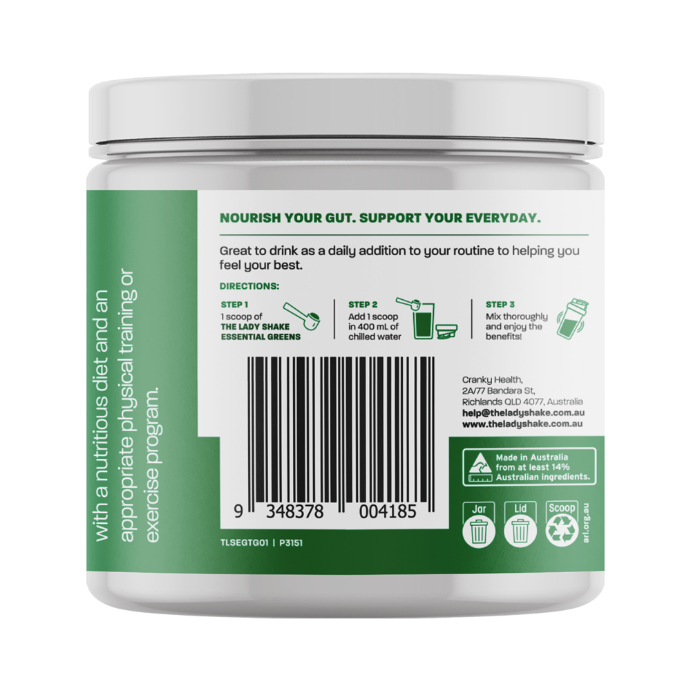 The Man Shake Essential Greens Tropical Greens Flavour 150g