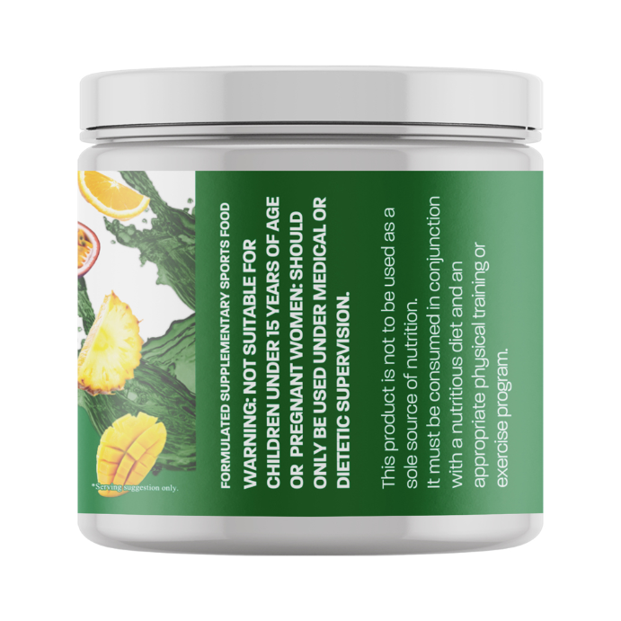The Man Shake Essential Greens Tropical Greens Flavour 150g