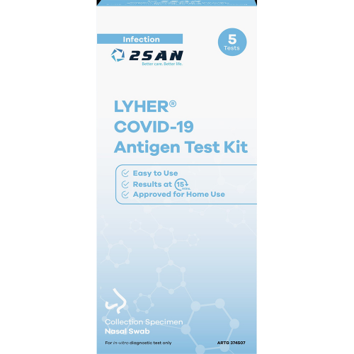 2san Lyher Covid-19 Antigen Self Test Kit 5 Pack