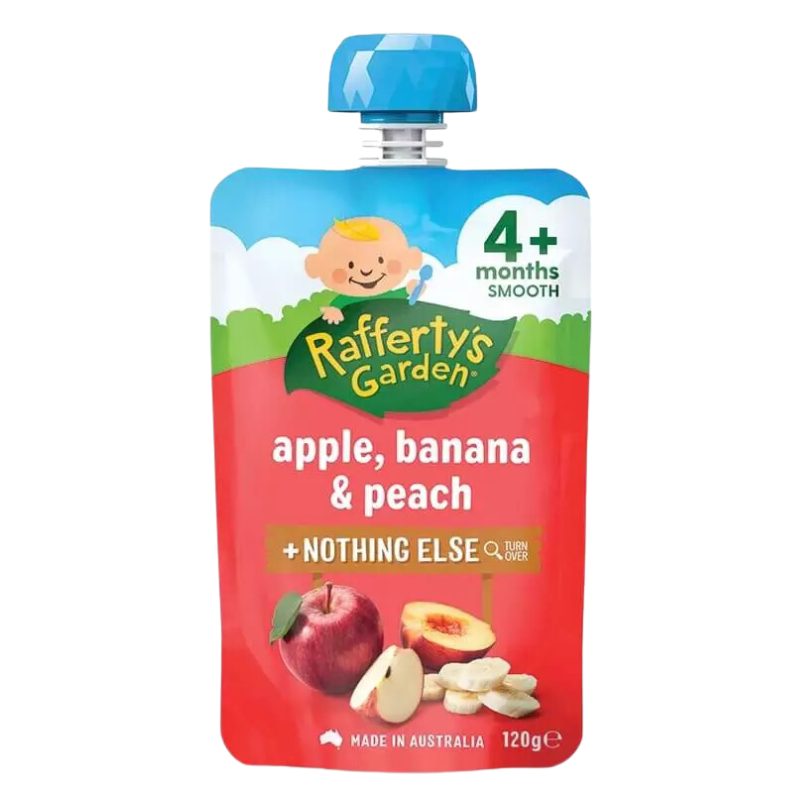 Rafferty’s Garden Apple, Banana & Peach 4m+ 120g Pack of 6
