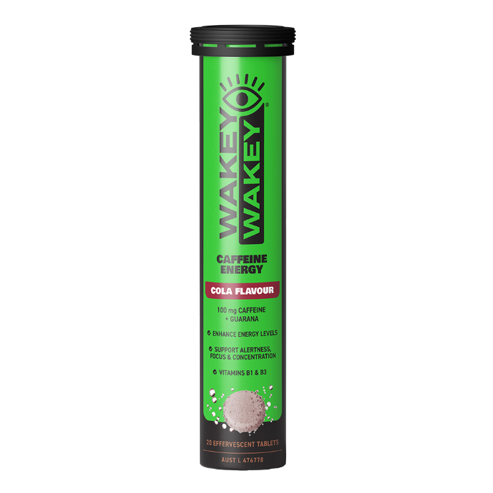 Wakey Wakey Caffeine Effervescent Cola Flavour 20 Tablets