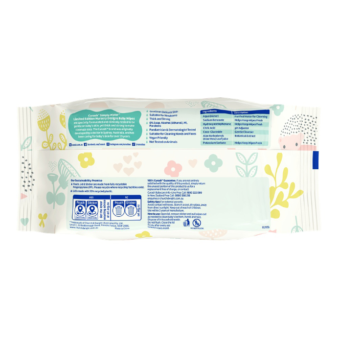 Curash Nursery Designs Wipes 3x80pk