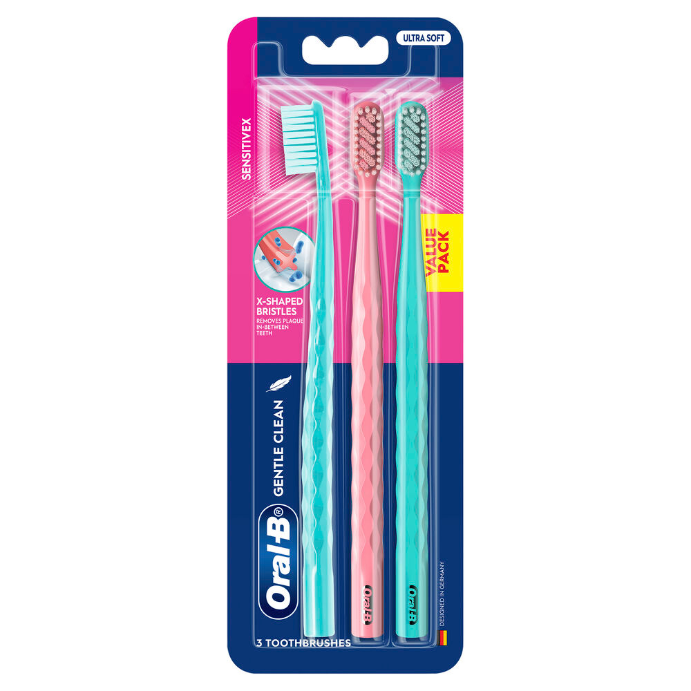 Oral-B SensitiveX Glentle Clean 3 Toothbruhes
