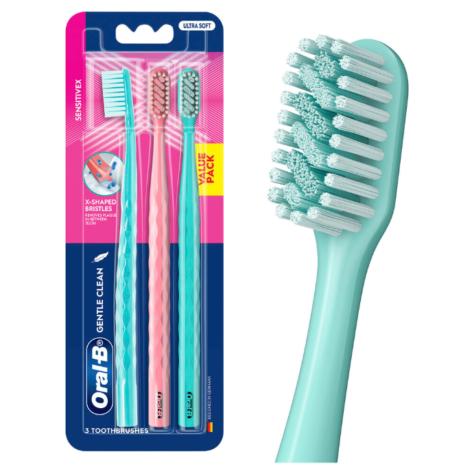 Oral-B SensitiveX Glentle Clean 3 Toothbruhes