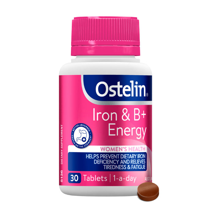 Ostelin Iron & B+ Energy 30 Tablets - Cutprice Online