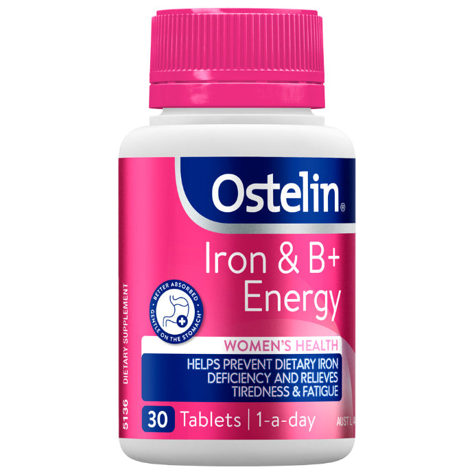 Ostelin Iron & B+ Energy 30 Tablets - Cutprice Online