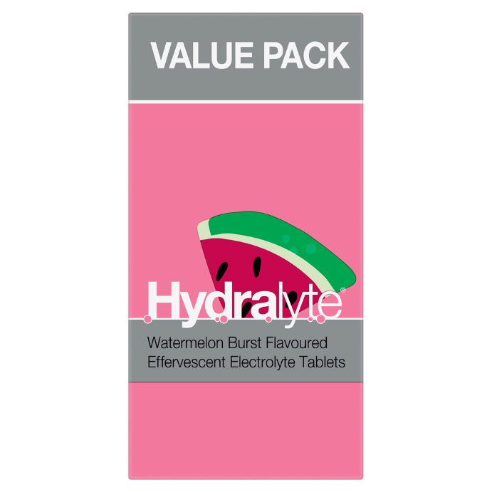 Hydralyte Effervescent Electrolyte 40 Tablets – Watermelon Burst Flavour