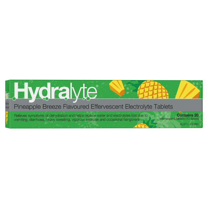 Hydralyte Eff Pineapple Breeze 20tab