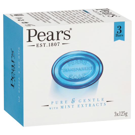 Pears Pure & Gentle Soap With Mint Extracts 3 x 125 g