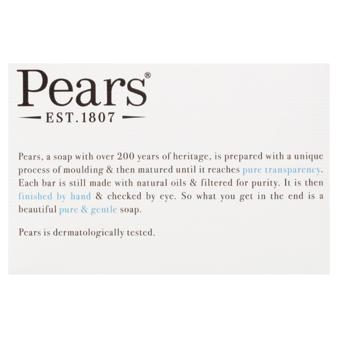 Pears Pure & Gentle Soap With Mint Extracts 3 x 125 g